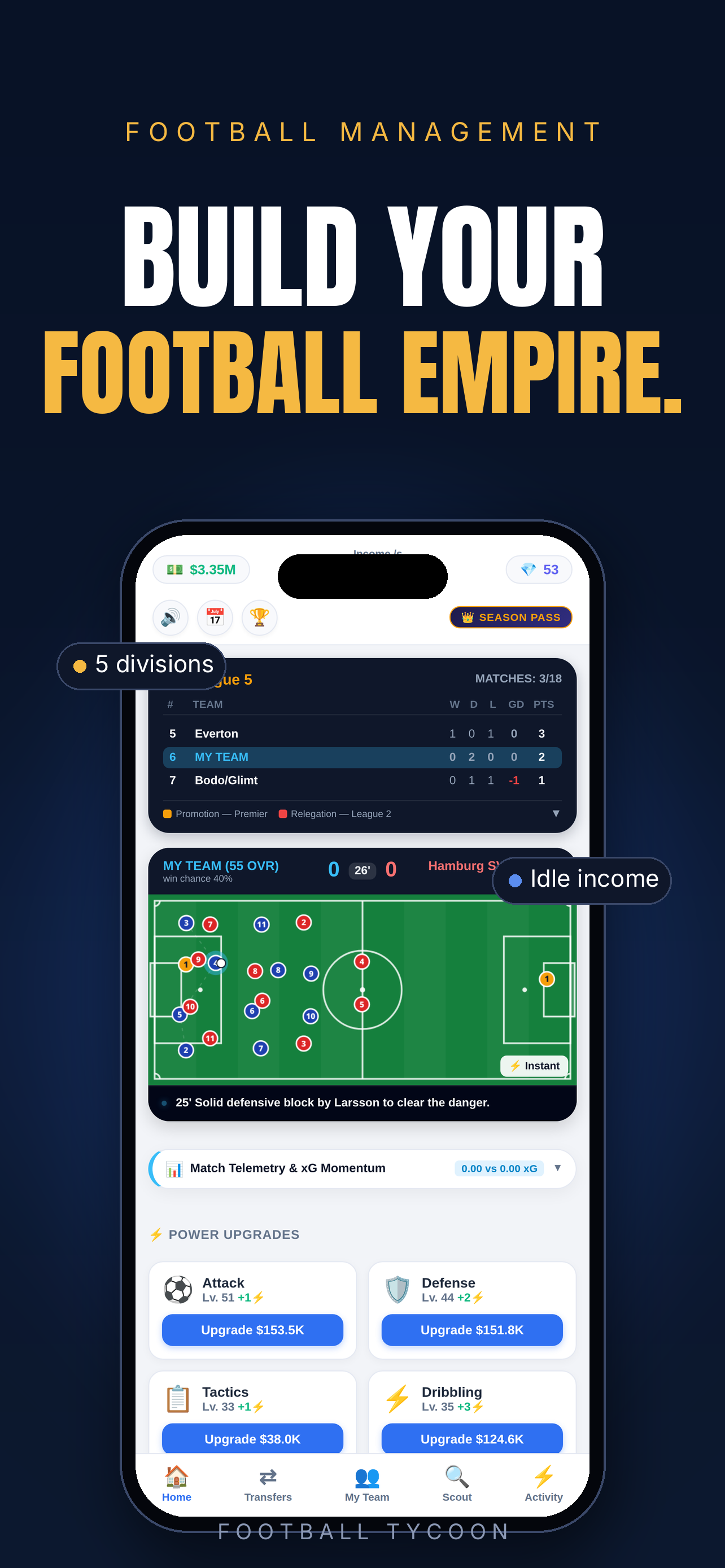 Build your football empire in Football Tycoon